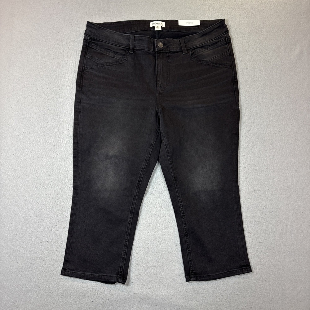 M‎ Jeans by Maurices Classic 16W Super Skinny Crop Jeans Black Original Fit
